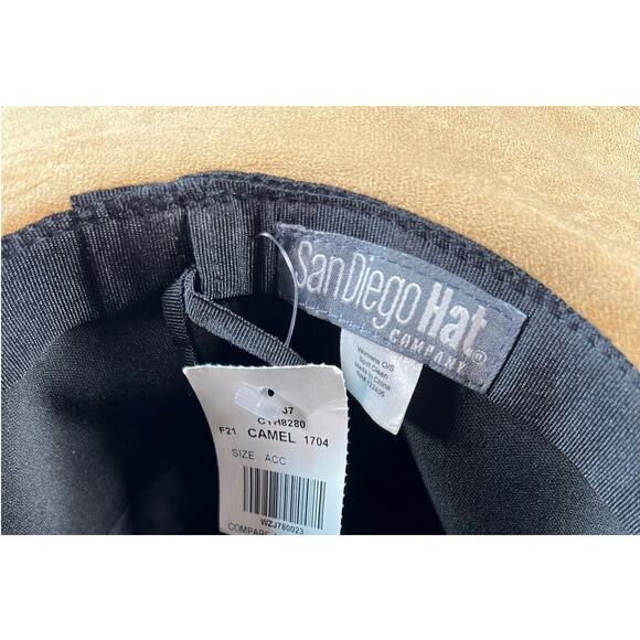 San Diego Hat Company Camel Suede Floppy Wide Brim Hat Boho Western Packable main image 5